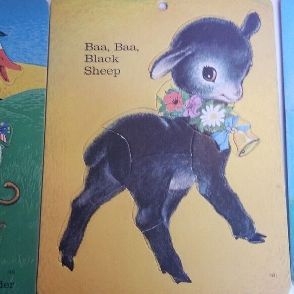 Vintage Saalfield Mother Goose Preschool 4 Inlaid Puzzles Puss in Boots 1965 - Picture 7 of 12